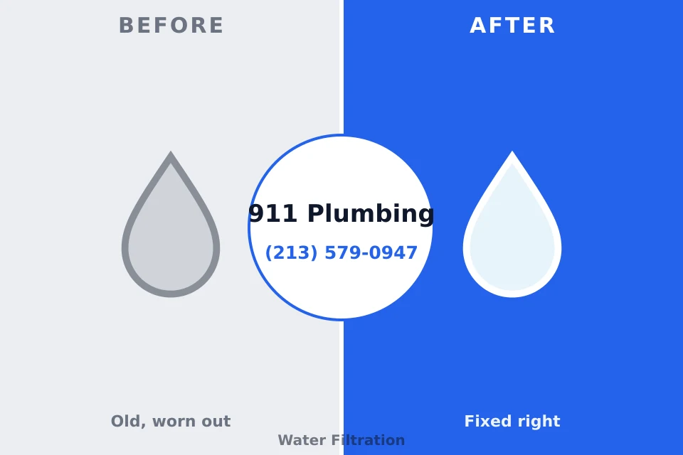 Before and after: plumbing repair Evansdale, IA